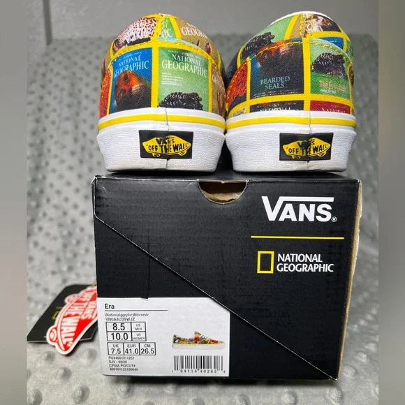 Vans x National Geographic Limited Edition Era Magazine Cover Sneakers M8.5 W10 - Picture 11 of 11